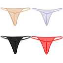 Closecret Cotton G-string, Women Panties Simple Thongs Lightweight Multi-Pack G-string&T-back(Small - Medium, Style 2)