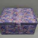 Sewing Basket with Sewing Supplies, Large Sewing Box for Accessories Storage, Purple Flower
