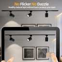 3-Color J Type Track Lighting Heads 10W LED Track Light Heads Bright Rail Ceiling Spotlight Fixtures Accent Task, 3000K-5700K, Flicker Free CRI90+ 10W 1200lm, Matte White, Pack of 6