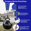 Dual Protection Tree Swing Straps with Backup Lifeline, 2500LB Capacity, Metal Frame Compatible, Suitable for Sensory, Saucer, Disc Swing & Hammock, Kids Indoor and Outdoor Fun