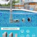 Pool Fountain Above In-Ground Pools - Auto Up&Down Swing Pool Sprayer Adjustable Height Waterfall Pool Sprinkler Fountain for Relaxation & Cooling 10-20 Degrees, Swimming Pool Spa Decoration (Singlegray)