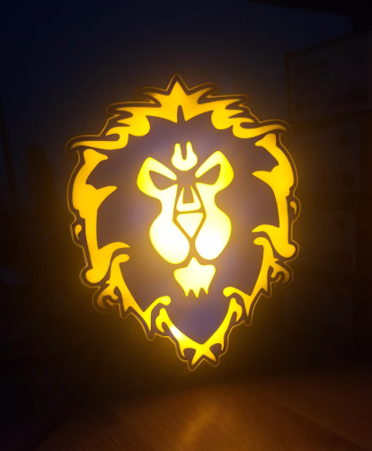 Alliance LED Lamp, World of Warcraft Lightbox