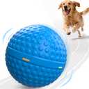 Smart Interactive Dog Balls, Durable Food-Grade Rubber Material, Automatic Moving, Bouncing, Rotating Toy with Light for Medium, Large Dogs, IPX7 Waterproof (Blue)