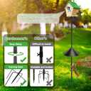 Bird Feeder Pole,Bird House Pole Mount Kit with Squirrel Proof Baffle for Bird Watching Buddy Pole,93 Inch Adjustable Mounting Support Stand for Outdoors