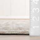 nuLOOM SpinClean Carley Beige/Ivory, 2'6" x 12', Geometric, Soft and Cozy, High Traffic, Stain Resistant, Easy Clean, Durable, Machine Washable Area Rug for Bedroom, Living Room, Dining, Entryway