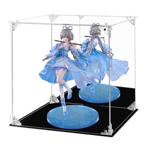 Acrylic Display Case Clear Action Figure Display Case with Mirrored Back, Dustproof Protection Display Box Alternative Glass Case for Collectibles Figures Models Doll Toys (10x10x10 inch, 25x25x25cm)