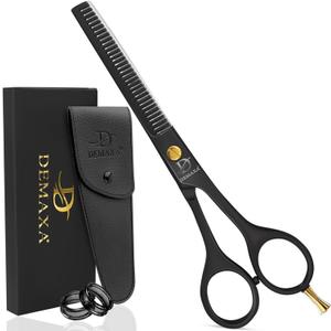 Thinning Shears for Hair Cutting - DEMAXA Hair Thinning Scissors Professional Barbers Texturizing Shears for Salon & Home Use - 6.5-inch Black High Carbon Stainless Steel Thinning Sheers