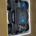 110 Mins Runtime Pool Vacuum for Above Ground Pool, Cordless Robotic Pool Cleaner for Flat Inground Pools up to 1,076 Sq. Ft, Automatic Self-Parking with Dual Strong Brushless Suction Motors