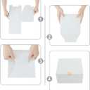 YUEFANBOX 12 Pack White Gift Boxes, 8x8x4in, with Lids, 80ft Twine, Stickers & Tape, Easy Assemble for Bridesmaid Proposal, Wedding, Party Favors