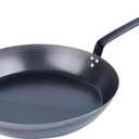 Restaurantware-Met Lux 16 Inch Fry Pan, 1 Lightweight Frying Pan - Induction-Ready, Triple-Riveted, Black Carbon Steel Cooking Skillet, Durable, For Searing, Sauteing, And Browning Food