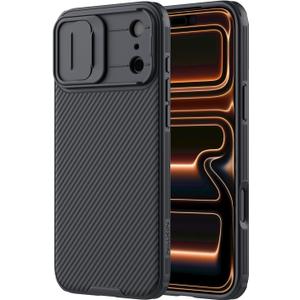 Nillkin for iPhone 17 Pro Max Case with Slide Camera Cover, Thin Slim Fit, Shockproof Protective, Protector Privacy, Phone Case iPhone 17 Pro Max Camera Lens Protector 6.9 inch, Black
