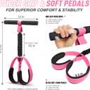 2026 Upgraded Durable Pedal Resistance Band with Handle, Thickened Latex Tubes and Soft Foam Fabric Foot Pedal, Sit Up Exercise Equipment for Abdomen, Waist, Arm, Core/ABS, Leg, Physical Therapy (1-Pink)
