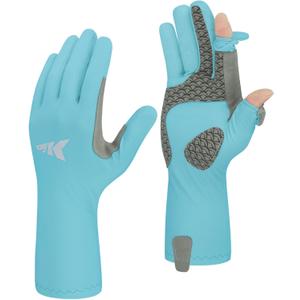 KastKing Sol Armis Pro UPF50+ Fishing Gloves-Quick-Dry, Full Finger & 3/4 Fingerless Sun Protection Gloves Men Women for Outdoor (XX-Large)