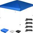 1010 Canopy Replacement Top Cover, Pop Up Canopy Replacement Tent Cover, Waterproof Canopy Top for Straight Leg Frame, for Outdoor Garden Patio Camping Sun Shade(Top Only) (Blue)