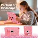 INFILAND Glitter Case for iPad 9th Generation (2021) / 8th Generation (2020) / 7th Generation (2019) 10.2 Inch, Heavy Duty Shockproof Protective Cute Cover with Kickstand for Kids, Girls (Pink)