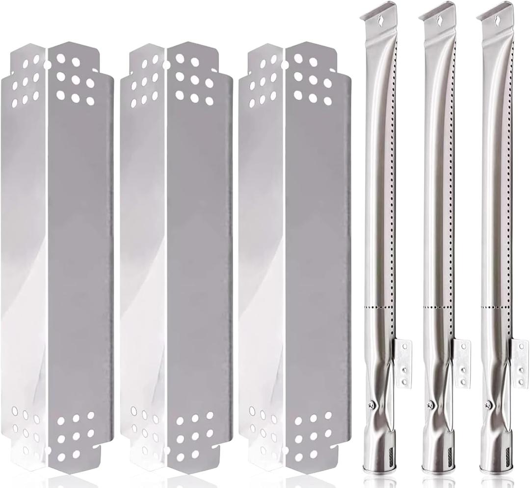 Grill Replacement Parts for Nexgrill 720-0925S, 720-0894F, Nexgrill 2 Burner 720-0864M, 720-0864, 720-0864R and BBQ PRO, Backyard Grill, Expert, Kenmore Grill Parts. Grill Heat Plates, Burner Tubes. (3 Burner Stainless Steel)
