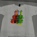 Multicolored Violins Birthday Gift for Musicians T-Shirt, White, Small 