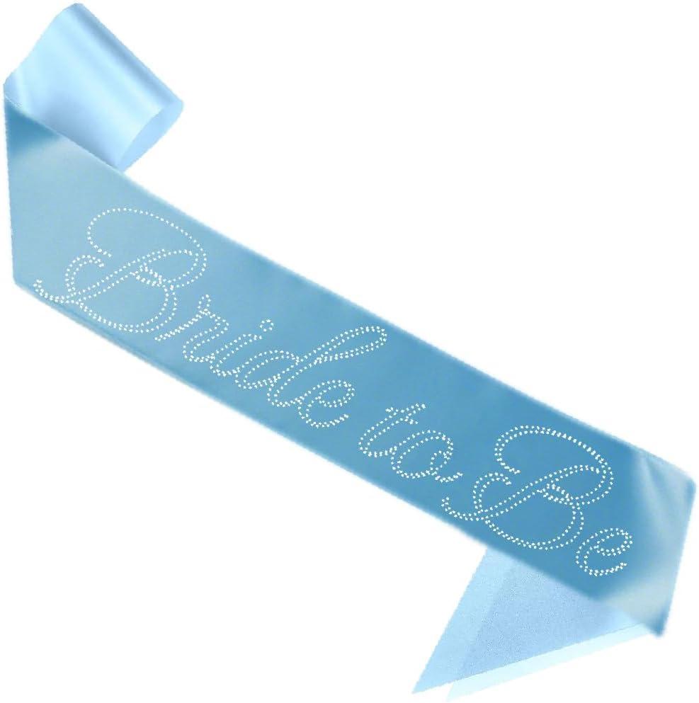 4 x Bride to Be Sash Blue Bachelorette Party Costume Accessories Party Favors Bridal Shower Accessory, Bach Party Decorations, Engagement Party Supplies (Blue)