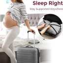 Momcozy Portable Pregnancy Pillow W Shaped Maternity Support for Side Sleepers, Adjustable Travel Wedge Pillow for Back, Belly, and Hip Relief, Ideal for Pregnant Women, Deep Grey