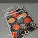 Halloween Kitchen Dish Towel Orange Black Plaid Dot Pumpkin 18 x 28 Inch Dishcloth Hand Drying Tea Towel for Cooking Baking Cleaning Wipes, 2Pcs