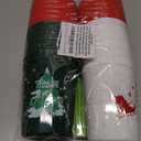 Ainibar 24 Pack Christmas Party Cups - 16oz Red, Green & White Stadium Cups with 24 Paper Straws, Festive Designs for Holiday Celebrations