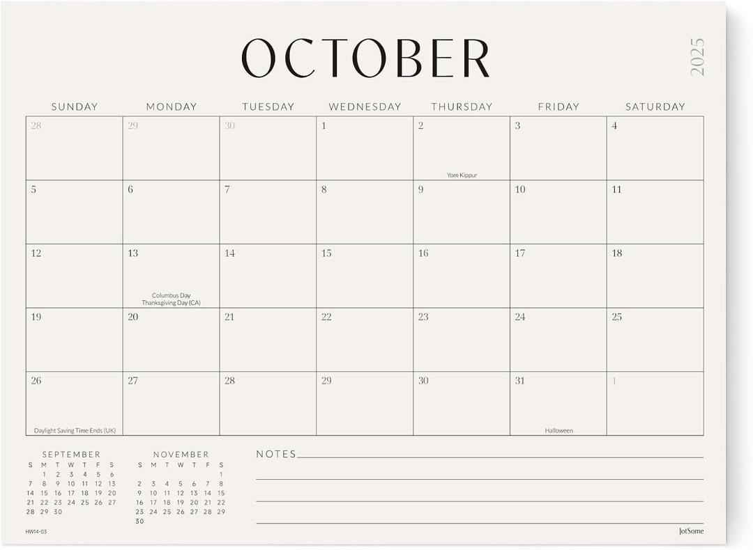 Jotsome Magnetic Calendar for Refrigerator 2025-2026, Monthly Fridge Calendar From Now to December 2026 14x10.5 inch, Easy Planning (Horizontal)