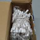 Brizled Christmas Icicle Lights, 17.34ft 300 Count Traditional String Lights, Warm White With White Wire, 120V UL Listed Connectable Indoor Outdoor for Xmas Wedding Home