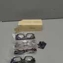 CCVOO +2.25 Oprah Style Reading Glasses for Women, Eyeglasses, Blue Light Readers for Women, Computer Eye Glasses, Cheaters (Black+black and Pink + Black Leopard + Grey)