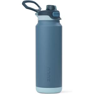 ZULU Powerfill Pro 32oz Stainless Steel Water Bottle with Quick Fill Lid, Triple Walled Vacuum Insulated Metal, Leak Proof Locking Lid, Sip and Chug, Reusable BPA Free, High Tide