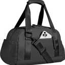 Mini Gym Bag for Women Girls Small Gym Tote Bag with Wet Compartment Waterproof Travel Duffle Bag Cute Workout Sport Bag (Black-14in)