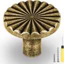 15 Pack Antique Brass Cabinet Knobs & Drawer Pulls, Vintage Zinc Alloy Hardware for Kitchen Closet Wardrobe Dresser - Easy Installation