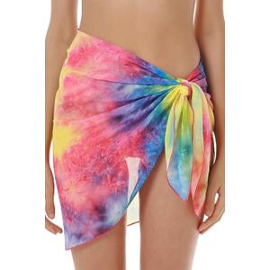 Lucky Brand womens Chiffon Multi-way Sarong, Casual, Beach Cover Ups for WomenSwimwear Cover Up (One Size)