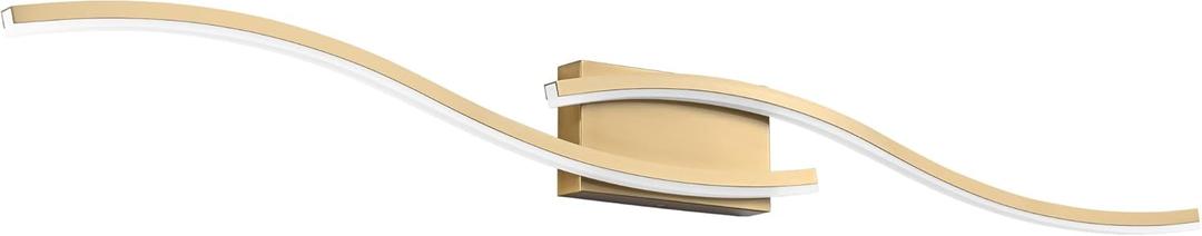 PRESDE 48 Inch LED Bathroom Vanity Light Bar, Modern Brushed Gold Wall Lighting Fixture Over Mirror Dimmable