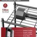 Sakugi Storage Shelves - 3 Tier Shelf Organizer, Sturdy Metal Garage Shelving with Adjustable Leveling Feet, Space-Saving Shelves Organizer for Pantry, Laundry, Kitchen (18" x 12" x 30", Black)