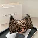 Leather Wristlet Clutch, Leopard Print Purse Leopard Handbags For Women, Handbags Ladies Chic Shoulder Bags With Zipper Closure For Women.