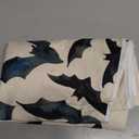 Horaldaily Halloween Tablecloth 6084 Inch Oval, Bats Black Washable Table Cover for Party Picnic Dinner Decor (Beige)