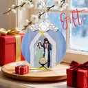 Christian Gifts: Nativity Scene Christmas Ornaments (Christmas Tree Decorations) | Christian Holiday Decor, Holy Family Ornament, Religious Gifts, Baptism Gift & Unique Faith Festival Gift