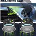 Vacuum Magnetic Phone Holder2025 Upgrated,360 Rotatable and Retractable Vacuum Suction Phone Stand for CarMulti-Scene Universal Magnetic Phone Mount Stand for All Mobile Phones