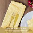 Set of 6 Dinner Napkins 100% Cotton - Soft Durable Reusable - Perfect for Dining Weddings Parties Holidays Christmas and Everyday Use Table Napkins - 18x18 Inch Cotton Napkins Yellow