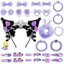Headband, Cute hair accessory set Cute headband, Various Styles of hair clips, hair cords, Hair Ties, Plush hair loop, Purple