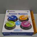 Learning Resources Answer Buzzers - Set of 4, Ages 3+, Assorted Colored Buzzers, Game Show Buzzers, Perfect for Family Game and Trivia Nights, for Kids