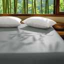 David's Home Cooling Fitted Sheet King Size, 100% Rayon Derived from Bamboo, 16" Deep Pocket 2.5cm Wider Elastic, Luxury Smooth Silky Soft Breathable Bottom Sheet for Hot Sleeper, Grey