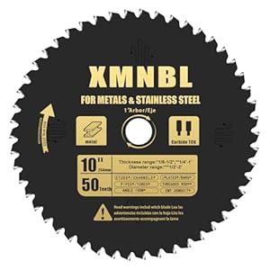 10 Inch Metal Cutting Saw Blade,10 Inch Metal Cutting Blade for Miter Saw,Replacement for Diablo Steel Demon D1050CF 10 Inch 50 Teeth Metal Cutting Saw Blade,for 10 Inch Miter Saw,1 Inch Shaft