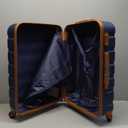 Coolife Luggage 3 Piece Set Suitcase Spinner Hardshell Lightweight TSA Lock (20in,24in,28in, Apricot Navy)