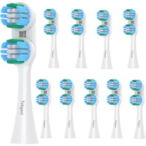 Pack of 10 Toothbrush Replacement Heads Compatible with Spinbrush Electric Toothbrush, Tooth Brush Head Refill