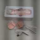 Rechargeable Bikini Trimmer for Women: Pubic Hair Razor with Mirror & LED Light - IPX7 Waterproof Electric Shaver, Travel Lock & Ceramic Blades for Legs Underarm - Deep Pink