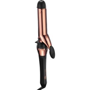 INFINITIPRO BY CONAIR Rose Gold Titanium 1 1/4-Inch Curling Iron, 1  inch barrel produces loose curls  for use on medium and long hair (Black)