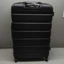 Coolife Luggage 3 Piece Set Suitcase Spinner Hardshell Lightweight TSA Lock (black, 20/24/28)