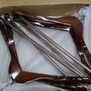 SMARTOR Wooden Suit Hangers for Men 8 Pack, Wide Shoulder Wood Suit Hangers with Non Slip Pant Bar, Wide Hanger for Suits, Coats, Jackets, Walnut