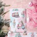 PlandRichW Nutcracker Christmas Wrapping Paper 4028 Inch Jumbo Sheets, Non-Tear Bulk Gift Wrap - Sweet Pastel Nutcracker Scene with Trees, Train & Angels - 4 Pre-Cut Sheets for Kids & Adults